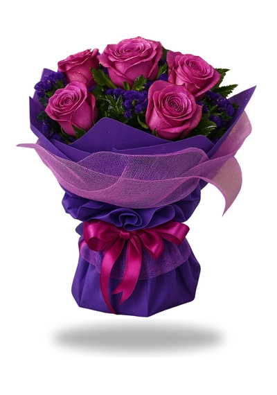 7 Lovely kisses - Lavender Roses Bouquet